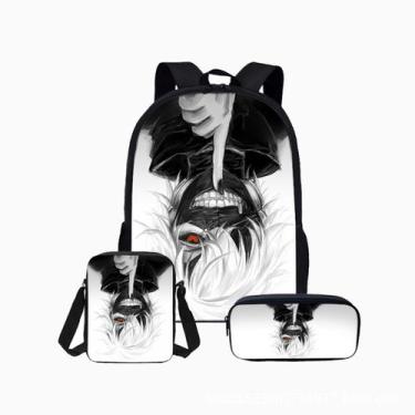 Imagem de Conjunto de mochilas escolares Tokyos Ghouls Kanekis Kens para criança