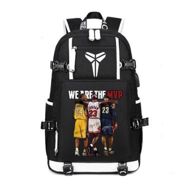 Imagem de Mochila escolar infantil Kobes Bryantss 3D Oxford 28x14x41cm - yiweisa