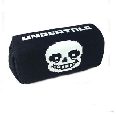 Imagem de Bolsa de lápis Undertales Sans de lona impermeável de grande capacidad