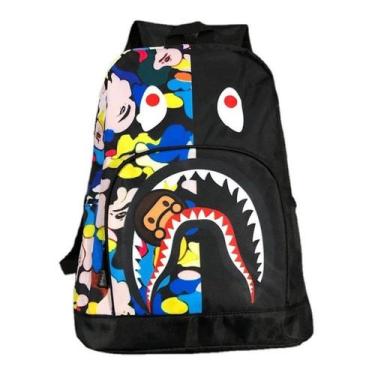 Imagem de Mochila Sharks Kids School Mochila de poliéster impresso em 3D - yiwei