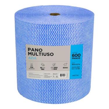 Imagem de Pano De Limpeza Multiuso Bettanin 600 Panos Rolo 240 Metros, Azul