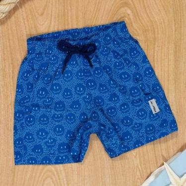 Imagem de Shorts de Praia com Bolsinho Smiles para Meninos - Era Uma Vez, 3, Azu