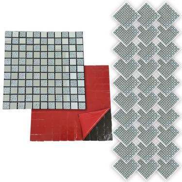 Imagem de Pastilha De Vidro Adesiva Kit 30 Uni Parede Banheiro Lavabo Cozinha Sala Decorativa Reforma Requintado Facil Aplicacao