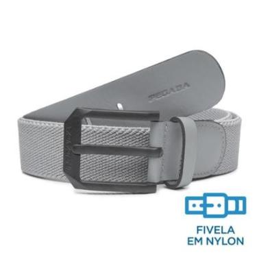 Imagem de Cinto Pegada Masculino em Elástico e Couro Cinza CI002345-11-Masculino