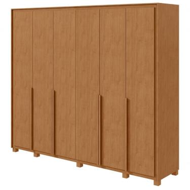 Imagem de Guarda Roupa Casal Imperatore 6 Portas 8 Gavetas 100% MDF Amendoa Clean Móveis Lopas