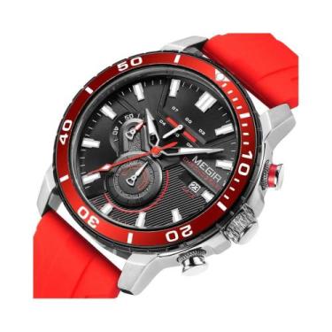 Imagem de Relógio De Pulso Masculino Casual De Quartzo MEGIR, Cronógrafo De Luxo