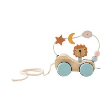 Imagem de Brinquedos De Madeira Montessori Coloridos Para Bebês, Carro De Arrast