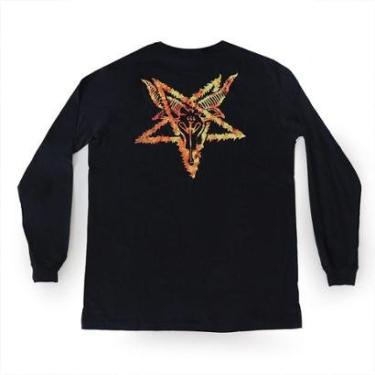Imagem de Camiseta Manga Longa Thrasher Magazine Skategoat Infernal - Preto-Masculino