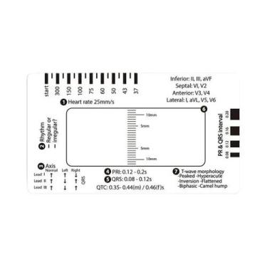 Imagem de Régua Ortopédica Transparente Para Medição De Frequência Cardíaca E EC