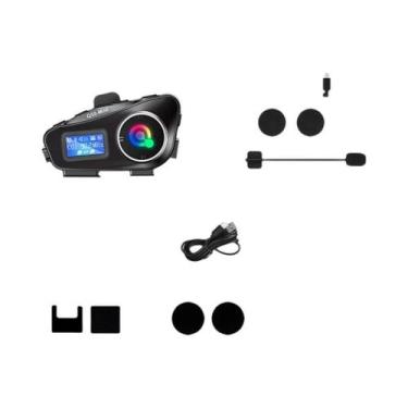Imagem de Intercomunicador Bluetooth Para Capacete De Moto Q58-Max Com Display L