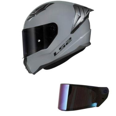 Imagem de Capacete LS2 FF810 Vigo Monocolor Cinza Nardo Mais Viseira Camaleão, 5