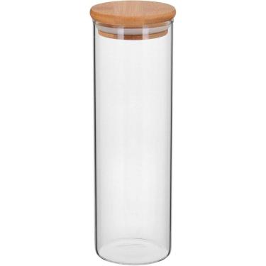 Imagem de POTE MANTIMENTOS HOME&CO COM TAMPA BAMBU BOROSSILICATO 550ml 20x6x6