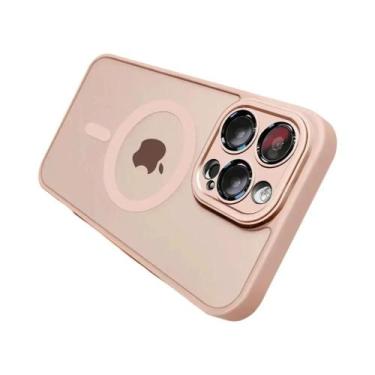 Imagem de Capa Magnética Translúcida Fosca Magsafe Para iPhone 16 pro Max 15 14 