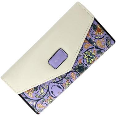 Imagem de Carteira Feminina Longa Luxo Barata Porta Cartão - Jewelery, Lilás