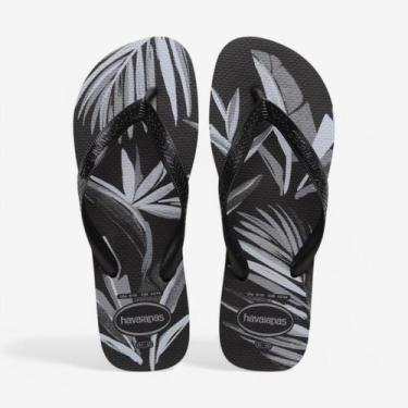 Imagem de Chinelo Havaianas Aloha, Preto, Cinza, 39/40