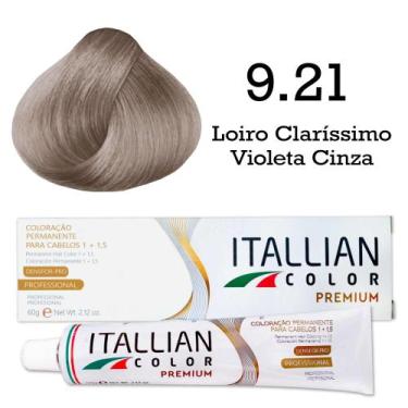 Imagem de Coloração Itallian Color 9.21 Louro Claríssimo Violeta Cinza - Itallia