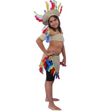 Imagem de Fantasia De Índia Infantil Com Acessórios Luxo