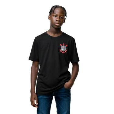 Imagem de Camiseta Infantil Corinthians Coimbra, Preto, 10