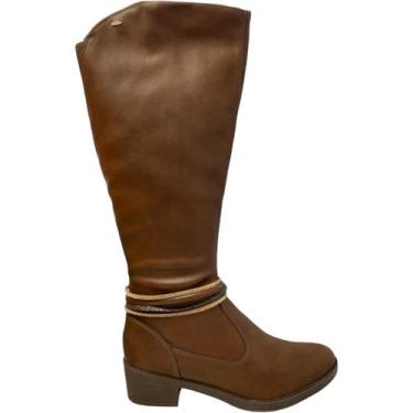 Imagem de Bota Dakota Montaria Stresh Brilho Feminina, Cafe, 35