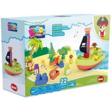 Imagem de Brinquedo Educativo Ilha do Pirata 22 Peças Dismat - MK366