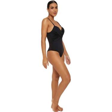 Imagem de Maiô New Beach Transpassado Feminino, Preto, P