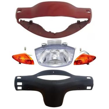 Imagem de Carenagem C/farol Pisca E Capa Painel Biz 100 Vermelho 98/01 - DIVERSA