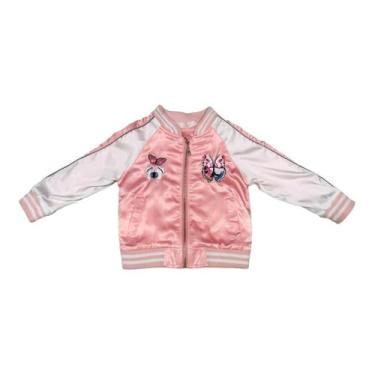 Imagem de Jaqueta  Corta Vento Infantil Menina Borboleta - Kiki&Mily, Rosa, 4