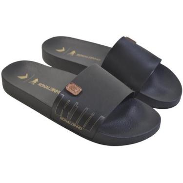 Imagem de Chinelo Slide R10 Rider, Preto, Dourado, 41