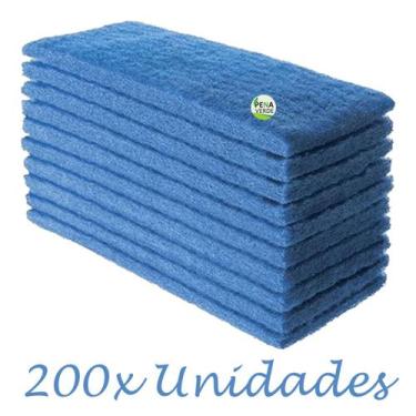 Imagem de Kit 200 Unidades Fibra Azul de Limpeza Leve British Antirrisco 26 cm x