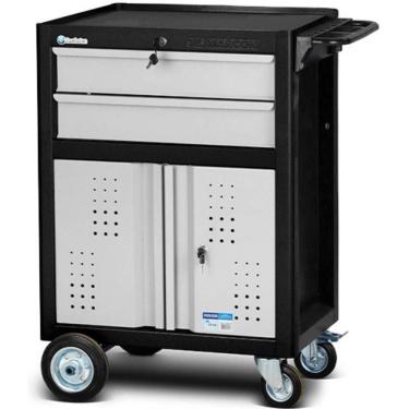 Imagem de Carrinho para Ferramentas Fechado CR-39B com 2 Gavetas Armário Inferior 86x40x40cm Preto Marcon