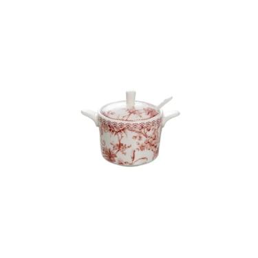 Imagem de Açucareiro Hortênsia New Bone China 280ml para Servir Açúcar em Mesa Posta Delicada L'Hermitage