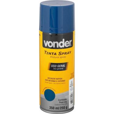 Imagem de Tinta em Spray Base Acrílica Tinta em Spray Azul Escuro 350ml-250g Uso Interno e Externo Vonder