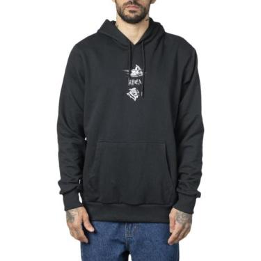 Imagem de Moletom RVCA Canguru Tiger Beach WT23 Masculino Preto, G, Preto