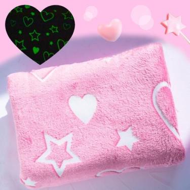 Imagem de Cobertor SYMI SMMR Pink Glow in Dark 127x152cm para crianças