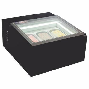 Imagem de Vitrine de Bancada para Gelatos 60L Preta RF401 Frilux 220V, 220V