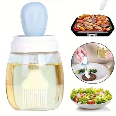 Imagem de Pincel Culinário em Silicone com Dispenser De Vidro 280ml Pincel de Su