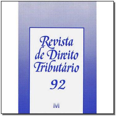 Imagem de Revista de direito tributario vol. 92 - MALHEIROS EDITORES, 3