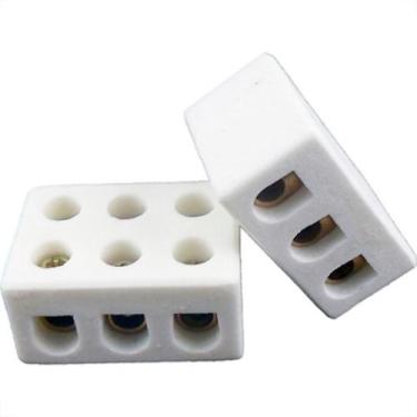 Imagem de Conector Interneed Porcelana 10Mm Trifasico - Kit C/10 Unidades