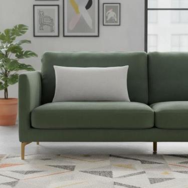 Imagem de Capa Almofada Retangular 30x50 Tecido Tramado Cor Cru Nallu Decor
