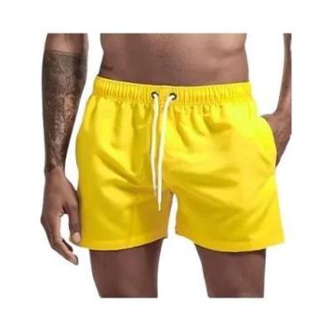 Imagem de Calções de Banho Masculinos Respiráveis e de Secagem Rápida com Bolsos