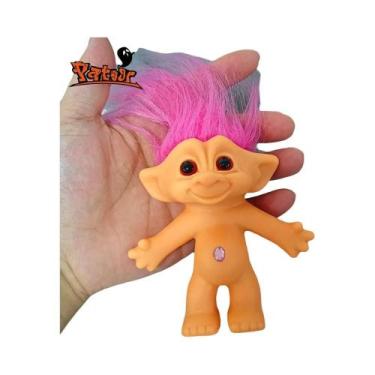 Imagem de Bonecos Troll Vintage Cromáticos Nostálgicos Para Decoração De Mesa E 