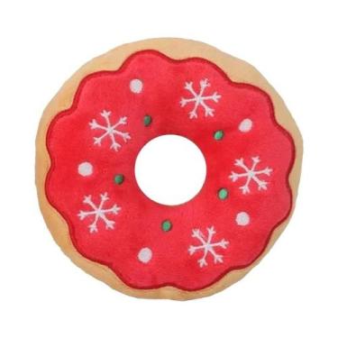 Imagem de Brinquedo De Pelúcia Durável Para Cães, Donut Com Apito, Para Cachorro