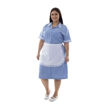 Imagem de Plus Size - Kit com 2 Vestidos em Tecido Algodão Com Avental para Cope