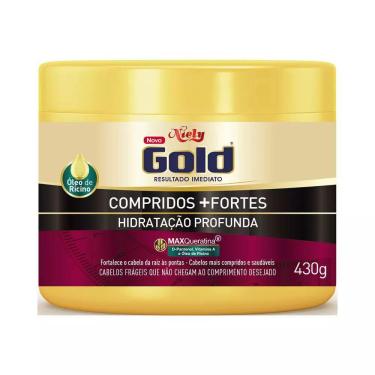 Imagem de Másc Hidrat Profunda Niely Gold Compridos Mais Fortes-430G