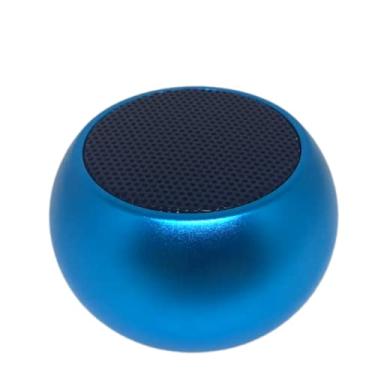 Imagem de Caixa de Som Bluetooth Mini Metal Amplificada 3W Azul