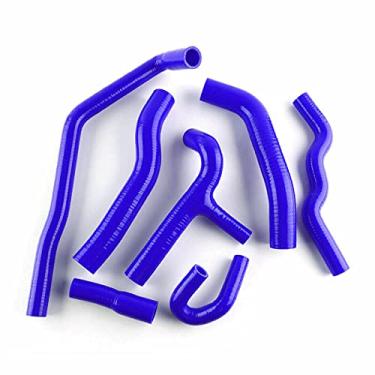 Imagem de LUXERAD Kit de mangueira de refrigeração de radiador de silicone de 3 camadas de desempenho para V W Golf GTI MK2 1,8 16V sem CA 1986-1991 (azul)