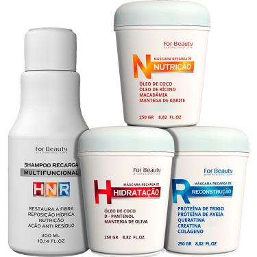 Imagem de For Beauty HNR - Kit Cronograma Recarga de Hidratação, Nutrição e Reconstrução (4 Produtos) 