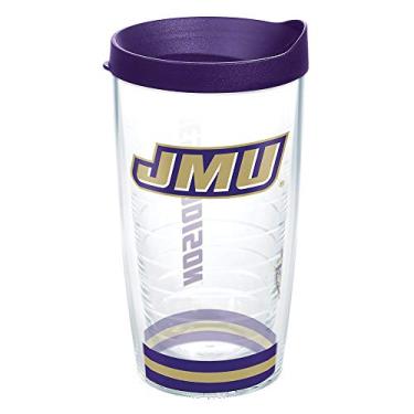 Imagem de Tervis Feito nos EUA com parede dupla James Madison University JMU Dukes copo isolado mantém as bebidas frias e quentes, 473 ml, ártico