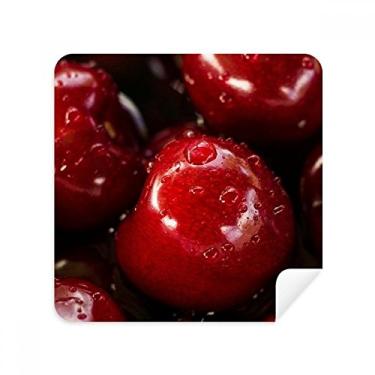 Imagem de Tecido de camurça com imagem de frutas vermelhas temperadas para óculos de cereja, tecido de camurça, pacote com 2