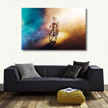 Imagem de Quadro decorativo Bicileta Jogos Olimpicos Tela em Tecido